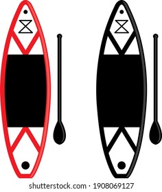 a set of paddleboard icons