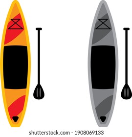 A Set Of Paddleboard Icons