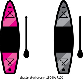 a set of paddleboard icons