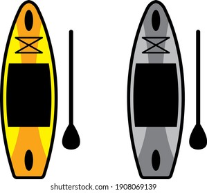 a set of paddleboard icons