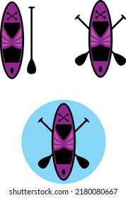 a set of paddleboard icons