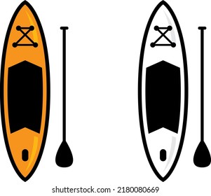 a set of paddleboard icons