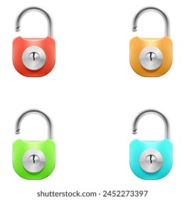 set of padlocks icon set