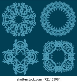 Set of page divider and design elements vector illustration.

