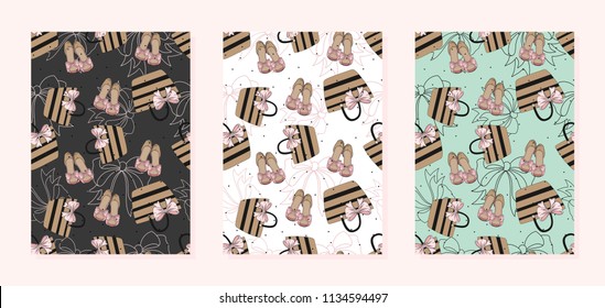 Set of pages for monthly planner for study or work.Backgrounds and inscriptions. Vector illustration