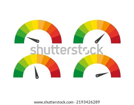 Set of Pain scales vector illustration isolated on white background.