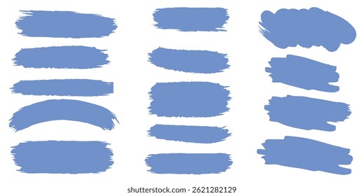 Set of paint brush stroke and abstract grunge banner for graphic background decoration. Watercolor splatter, ink splash and creative shape for social media. Vector frame art or texture element. EPS 10