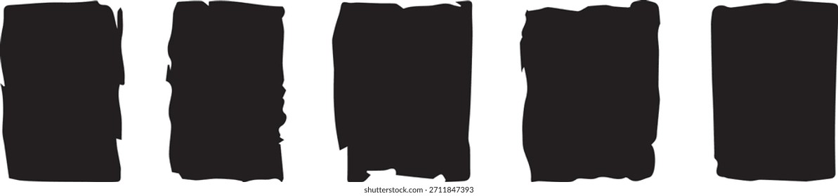 Satz von Pinselstrich und abstraktem Grunge-Banner für grafischen Hintergrund	