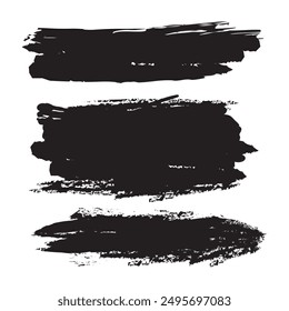 Set of paint brush stroke, ink splatter and artistic design elements, Dirty watercolor texture, box, frame, grunge background, trendy black paint, ink brush stroke
