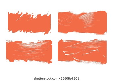 Set of paint brush strokes