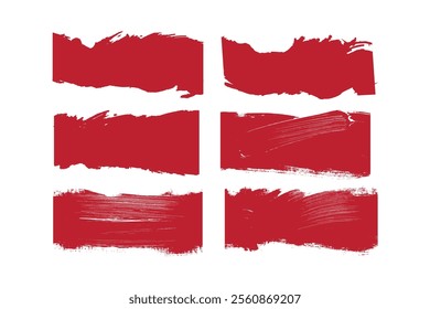 Set of paint brush strokes