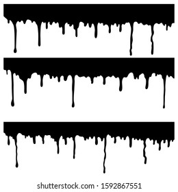 Set of paint drips. Design element for poster, card, banner, flyer. Vector illustration 