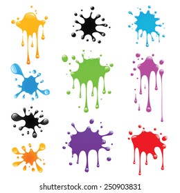 Set of paint splash