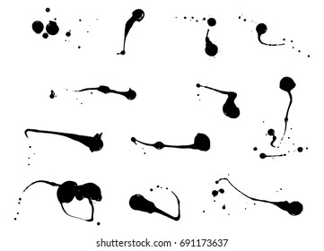 Set of paint splatters