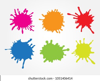 Set of Paint Splatters. Vector Splashes Collection.