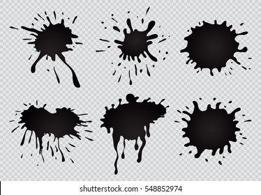 Set of paint splatters.Vector paint splashes