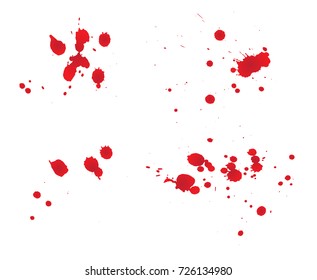 Set of paint splatters.Vector paint splashes.
