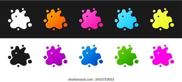 Set Paint spray icon isolated on black and white background.  Vector
