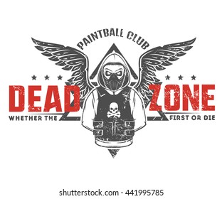 Set of paintball print and tattoo.
