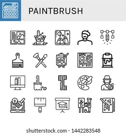 Set of paintbrush icons such as Painting palette, Layout, Paint bucket, Painting, Painter, Design, Brush, Paint brush, Art, Brushes, Palette, Artist, Painting brush , paintbrush