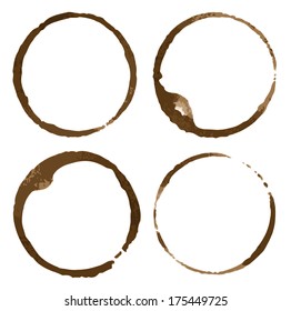 Set of painted brown circles. 