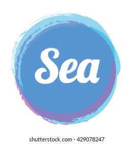 Set of painted brush style label .Illustrator eps10