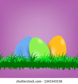 Set of painted eggs for easter eggs festival