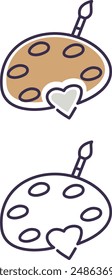 a set of painting icons