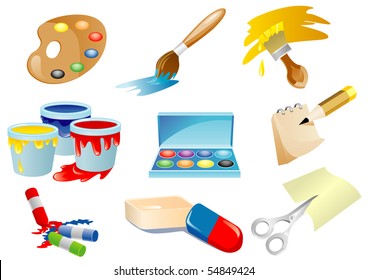 Set of painting icons