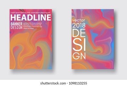 Set paintings with marbling. Color ink in water. Marble texture. Paint splash. Colorful fluid. For your poster, brochure, invitation, cover book, catalog. Abstract vector illustration