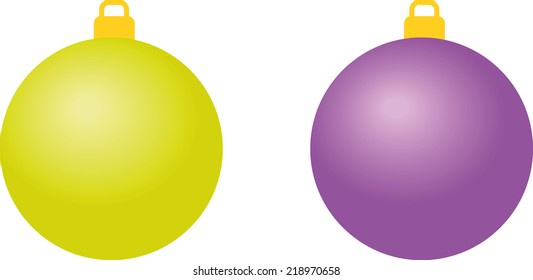 Set of pair Christmas tree ornaments. Flasks on a Christmas tree