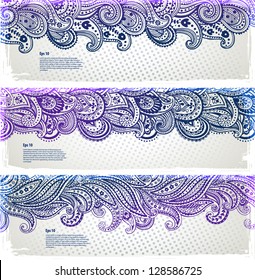 Set of paisley bookmarks