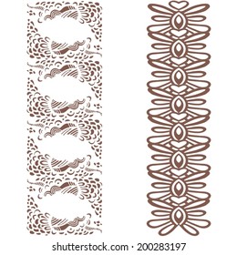 Set of paisley design elements ( henna, tattoo, mehandi) 