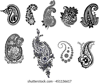 Set Of paisley Pattern