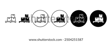 Set of Pallet icon collection with white background. Pallet symbol vector illustration.