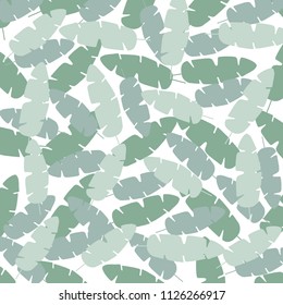 Set of palm,  jungle tropical leaves background. Vector floral, botanical and foliage illustration. Pattern for print