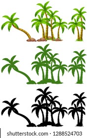 Set von Palmenbildern