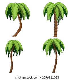 set of palm trees