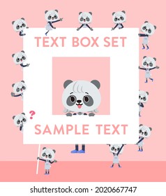 A set of Panda girl with a message board.It's vector art so it's easy to edit.