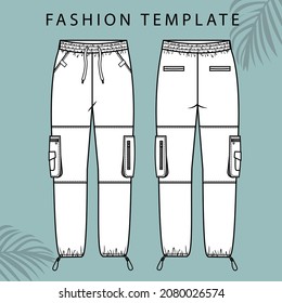 Set Pant Front Back View Stock Vector (Royalty Free) 2080026574 ...