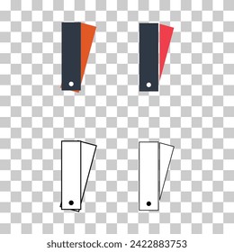 Set of pantone  color icon, colorful graphic catalog symbol, color template web vector illustration .