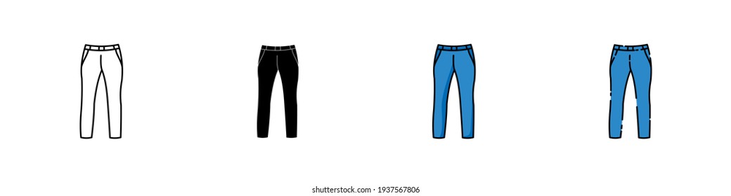 Set of Pants icon design template