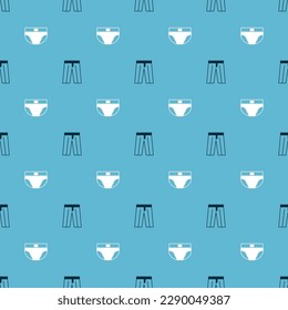 Ponga los calzoncillos de Pants y Men en un patrón impecable. Vector
