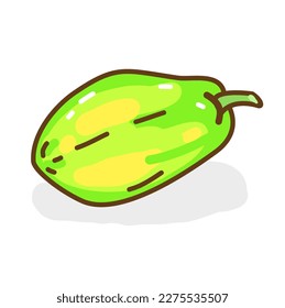 Ponga la papaya en fondo blanco.