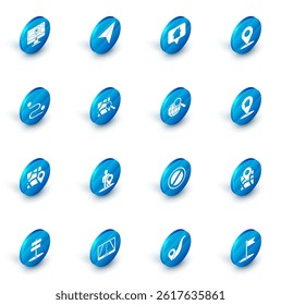 Set Paper airplane, Map pointer with house, pin, Route location, Folded map marker,  and Magnifying glass globe icon. Vector