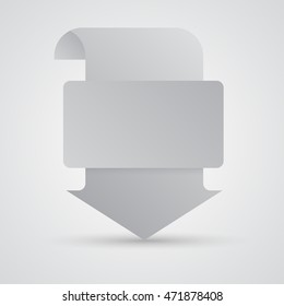 Set of paper arrow card banners template for business design, infographics. Vector illustration eps10.