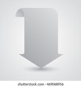 Set of paper arrows banners template for business design, infographics. Vector illustration eps10.