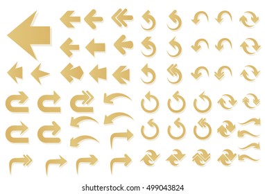 Set of paper arrows vector illustration