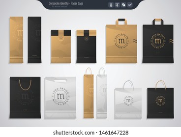 Set of paper bags - Corporate identity templates business style