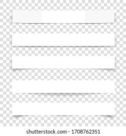 Set of paper banners with shadow